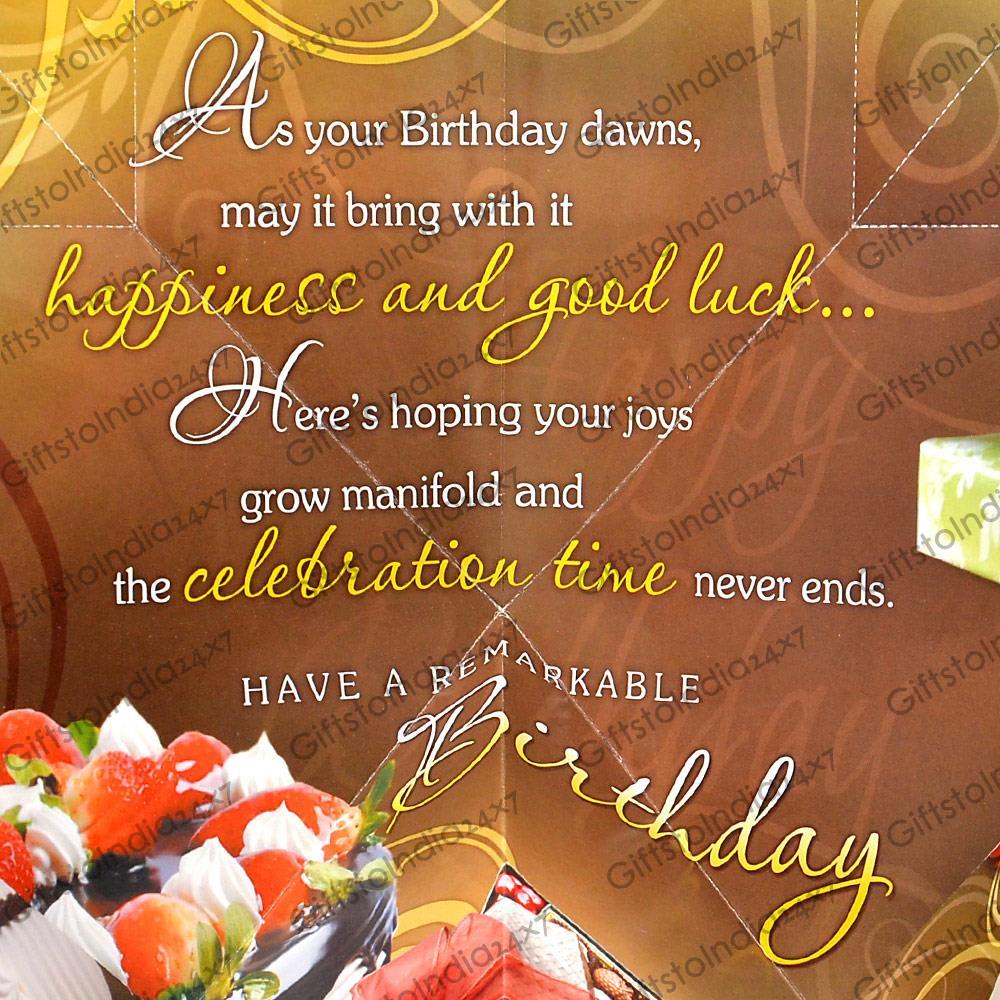 Mesmerising Golden Birthday Card