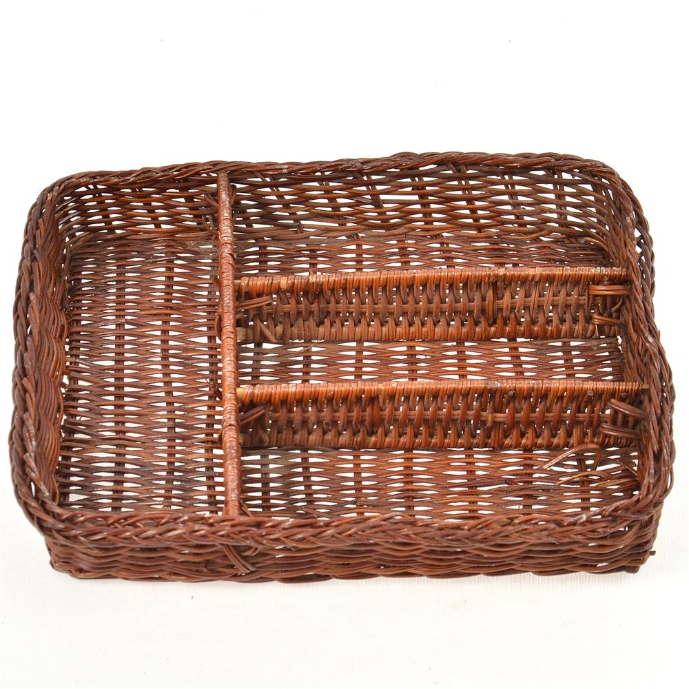 Dark Brown Cane Gift Basket