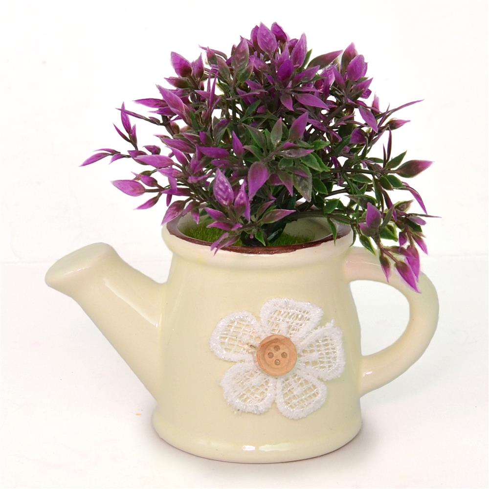Kettle Style Artificial Flower Jug