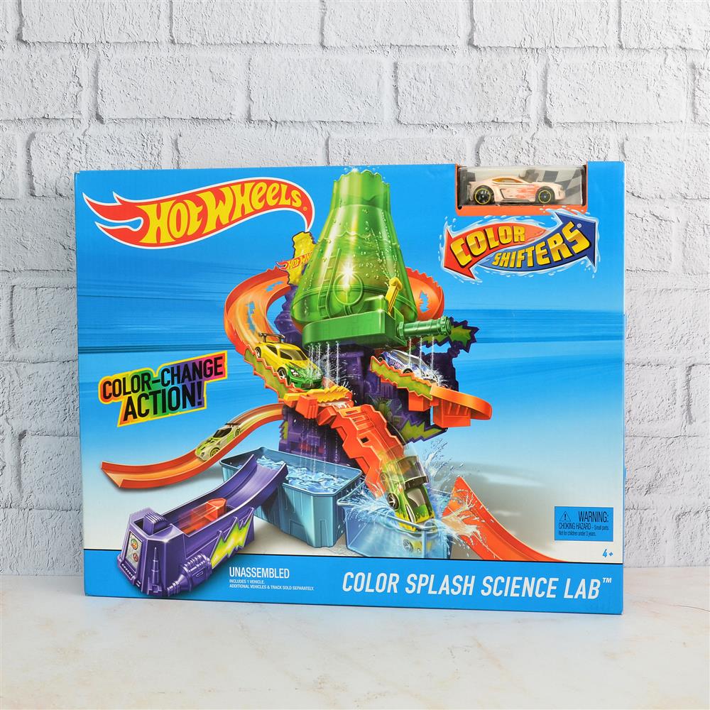 hot wheels color shifters color splash science lab playset
