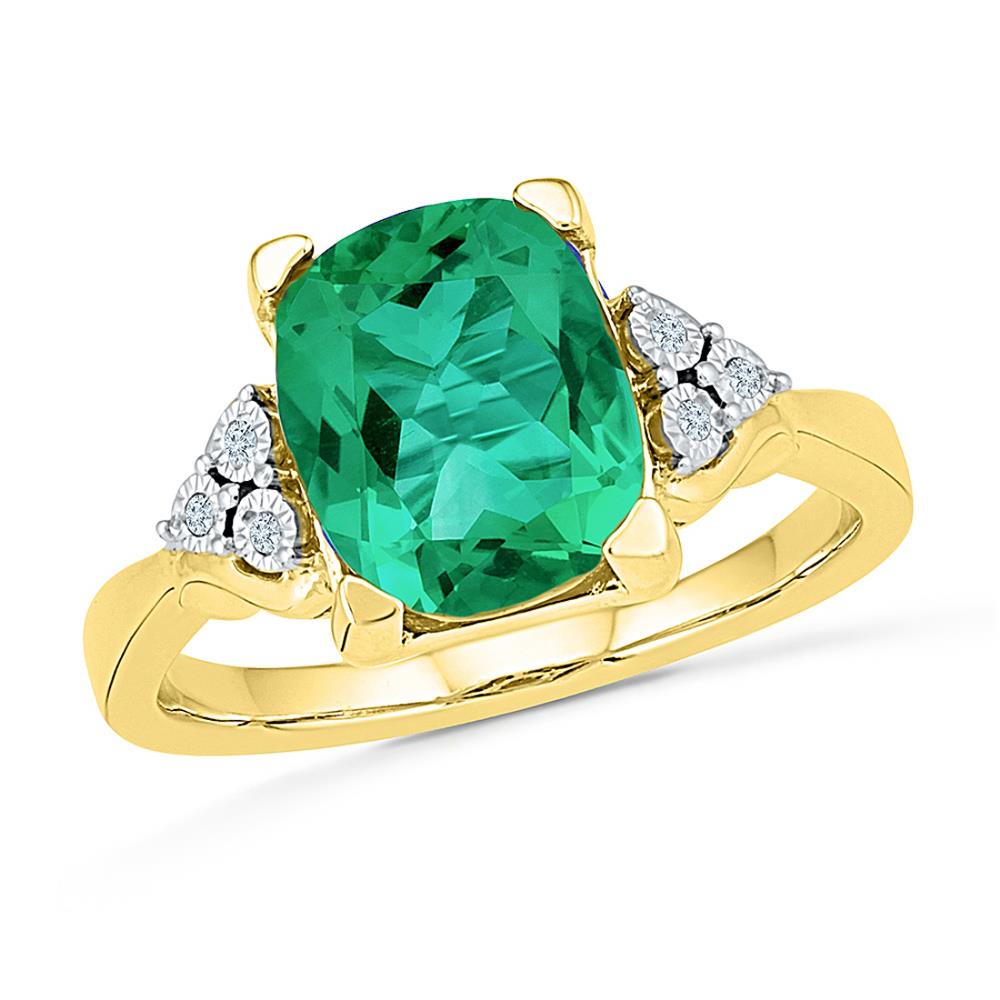 Emerald Finger Ring RE100659-LEM, Jewellery