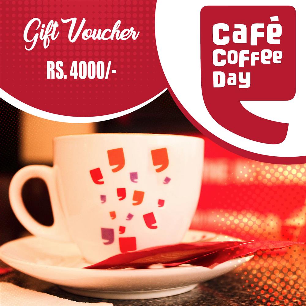 Cafe Coffee Day Gift eVoucher Worth Rs 4000