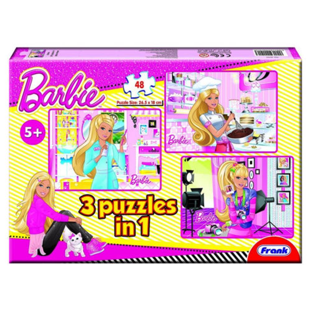 Frank ‘Barbie 3In1’ 48 Pcs Puzzle Jigsaw Puzzle, Gifts for Kids
