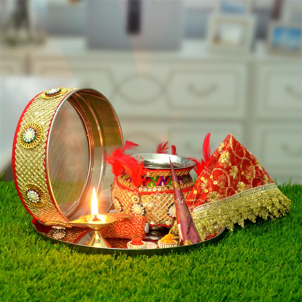 karva chauth ke liye new design saree