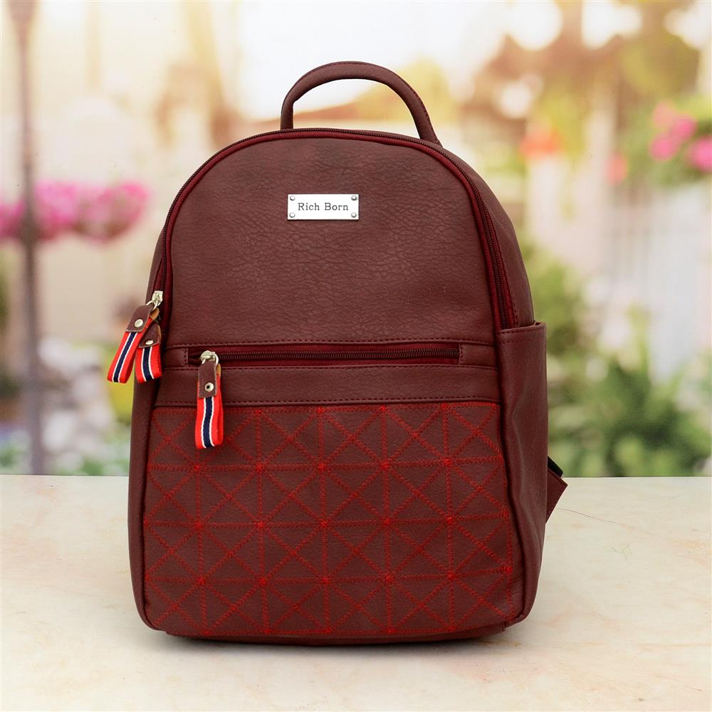 Maroon Designer Backpack, Bags & Purses for Her