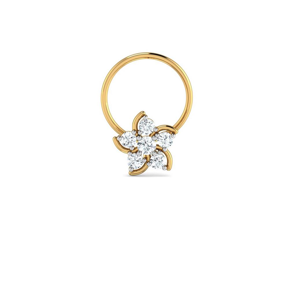 Flower Diamond Nose Ring