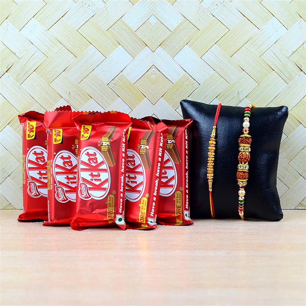 Kit Kat With 2 Set Of Rakhi Rakhi Hampers On Rakhi