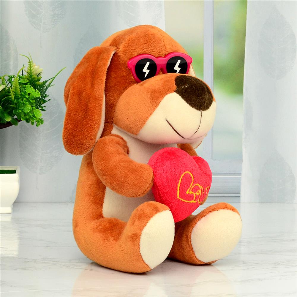valentine's day stuffed dog