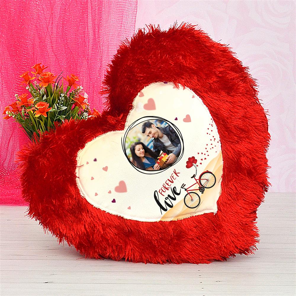 Personalized Heart Soft Pillow, Valentine Gifts for Girlfriend
