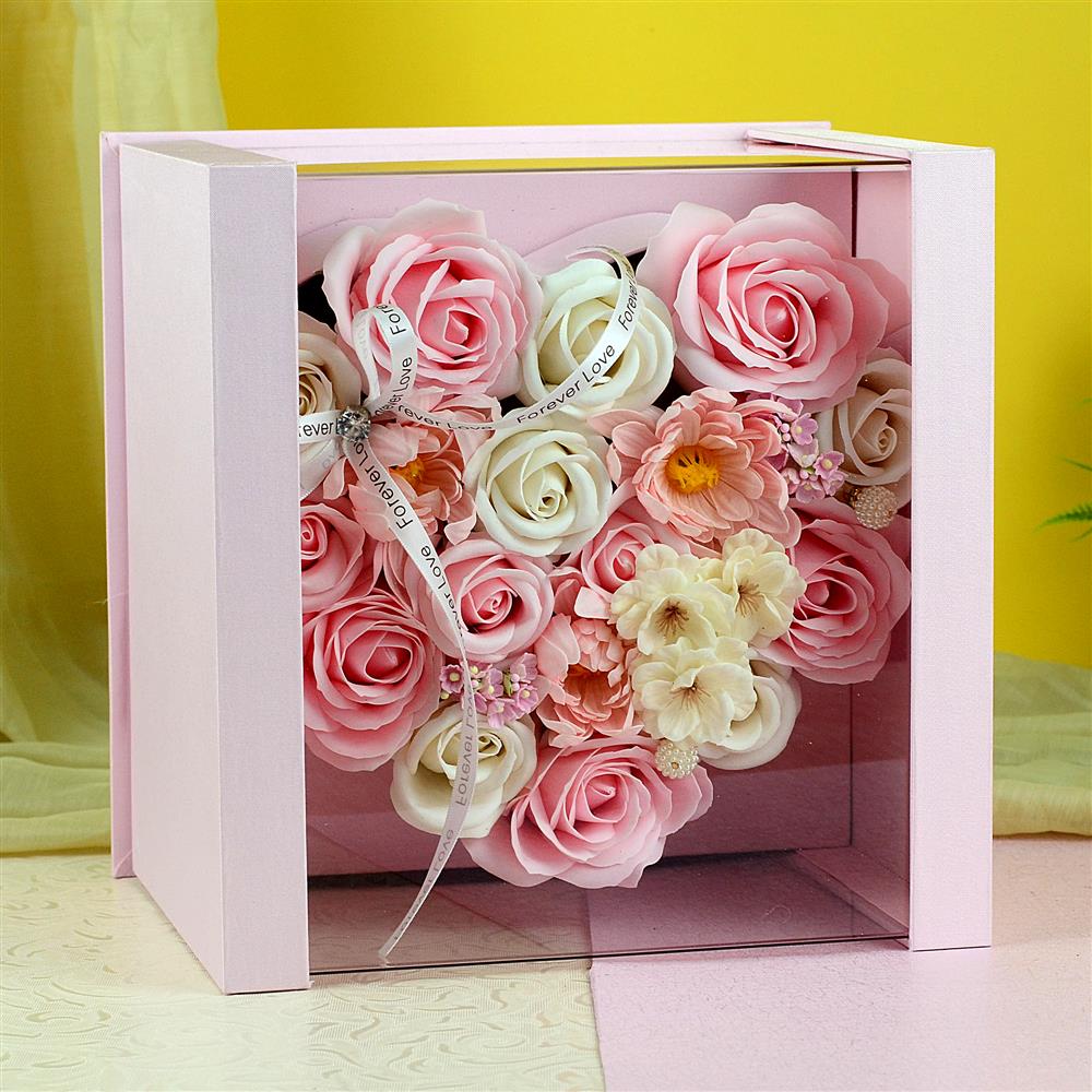 Scented Flower Bouquet Box & Chocolates Valentine Chocolates