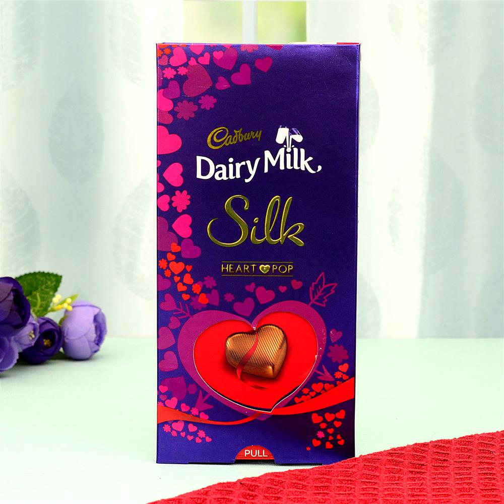 Custom Cadbury Dairy Milk Silk Heart Pop, Personalised Valentine Chocolates