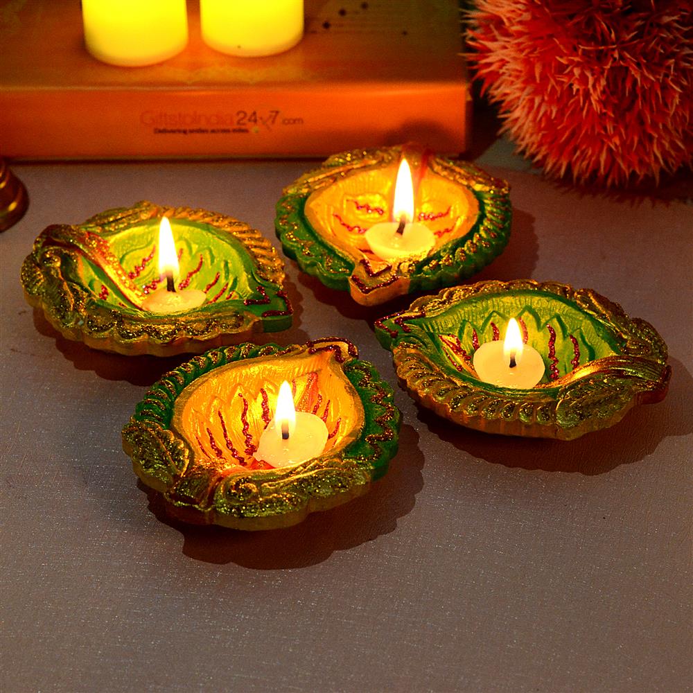 Vibrant Diya Set, Diwali Gifts