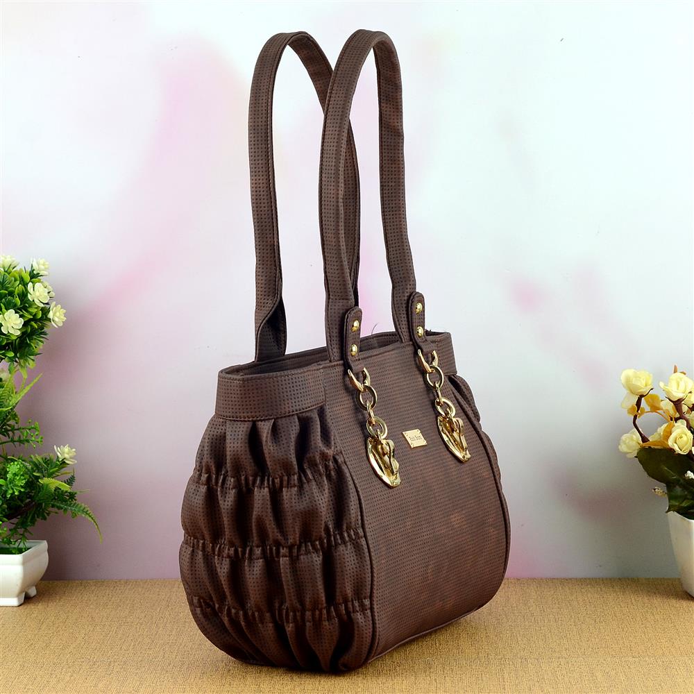 Flamboyant Brown Ladies Bag, Fancy Bags for Her on Valentines Day