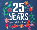 25 Anniversary Floral Blue Greetings