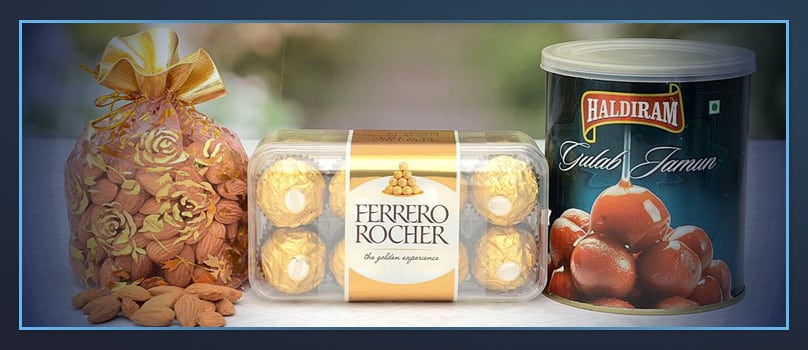 Almond Ferrero Gulab Jamun Gift Almond Ferrero Gulab Jamun Gift