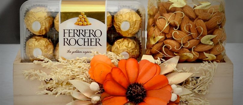 Almond Ferrero Rocher Basket Almond Ferrero Rocher Basket