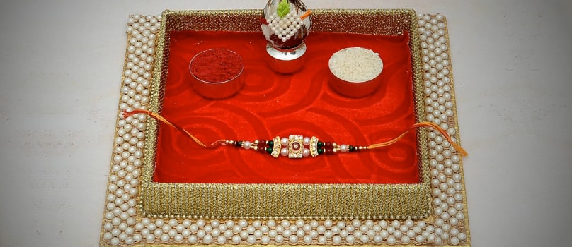 Rubber Cartoon Rakhi Beads-thali-rakhi-roli-chawal