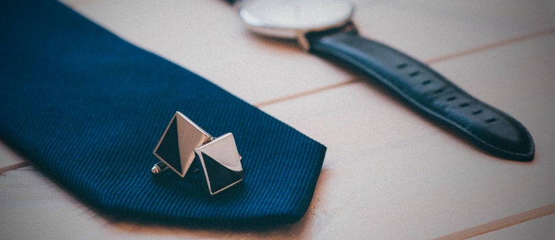 Blue Tie Cuff Link Watch Blue Tie Cuff Link Watch