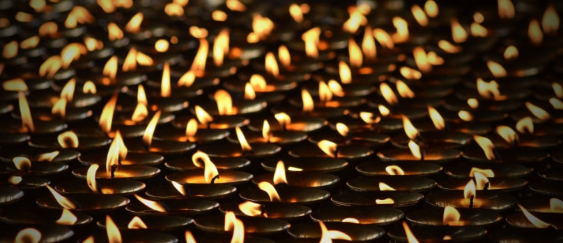 Burning Diya Rows Burning Diya Rows
