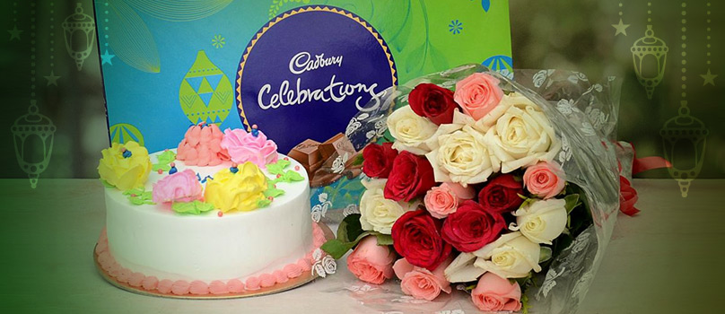 Cake Celebration Flowers Eid Gift Cake Celebration Flowers Eid Gift