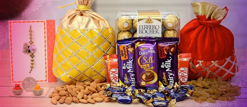 Choco Badam Kismis Rakhi Choco Badam Kismis Rakhi