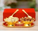 Dry Fruit Gold Bowl Spoon