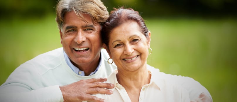 Elderly Couple Grass Elderly Couple Grass