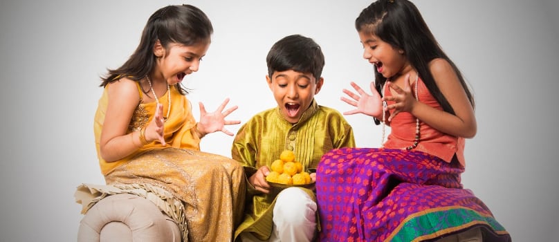 Excited Children Bhai Dooj Excited Children Bhai Dooj