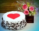 Heart Choco Forest Cake