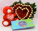 Heart Flolwers Teddy Sets