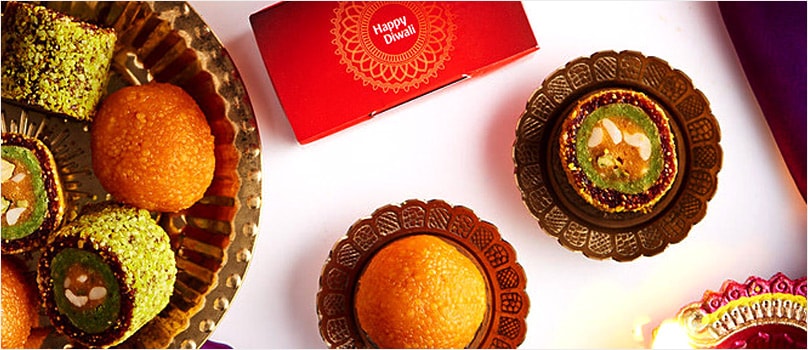 Assorted Sweets on Diwali