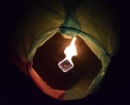 Lit Floating Lantern