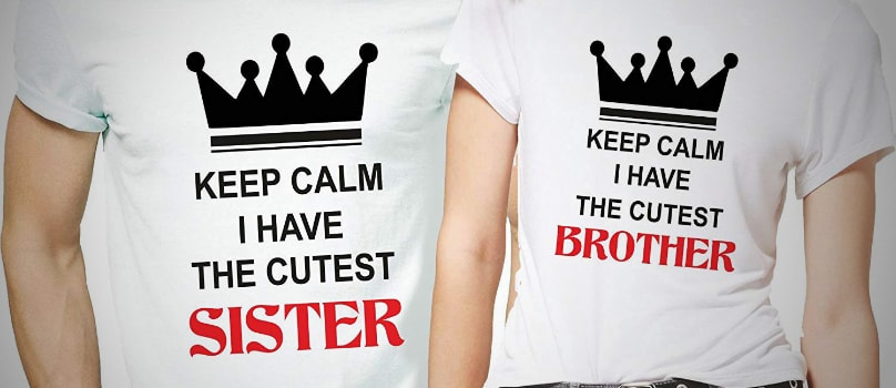 Matching Graphic Rakhi Tshirt Matching Graphic Rakhi Tshirt
