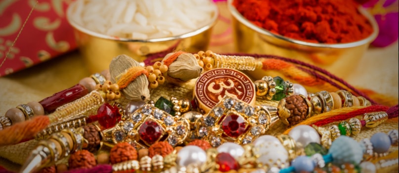 Om Rudraksh Pearl Stone Rakhi 2019 Om Rudraksh Pearl Stone Rakhi 2019