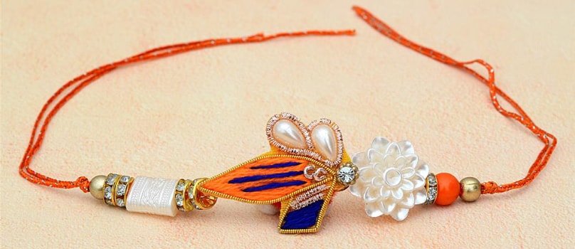 Pearl rakhi Thread Pearl rakhi Thread