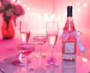Pink Champagne Glass Light