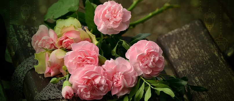 Pink Flowers Eid Mubarak Pink Flowers Eid Mubarak
