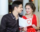 Red Heart White Card Couple Love