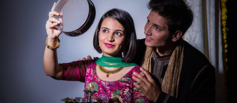 Romantic Karva Chauth Couple Romantic Karva Chauth Couple