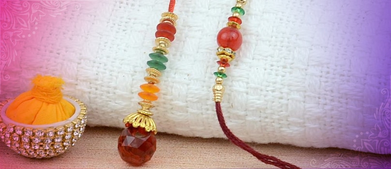 Stone Rakhi Multi Color Stone Rakhi Multi Color