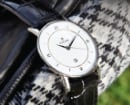 Tweed Check White Round Dial Watch
