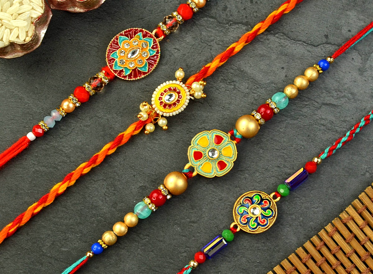 Send Set of 4 Rakhis for Brother to India | Gifts to India