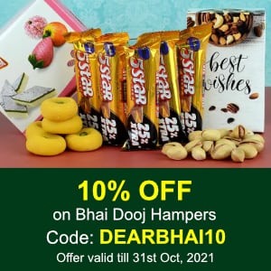 Deals | 10% Off on Bhai Dooj Hampers.