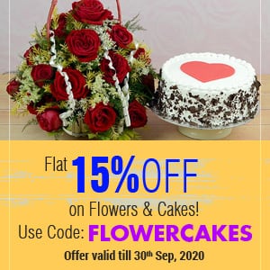 Deals | Make good of the flat 15% off on Flowers & Cakes