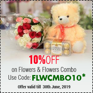 Deals | Get flat 10% off on Flowers & Flowers Combo