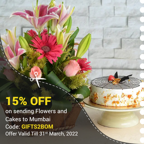 Deals |  Get 15% off on sending Flowers and Cakes to Mumba