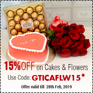 Deals | Get flat 15% off on Cakes & Flowers