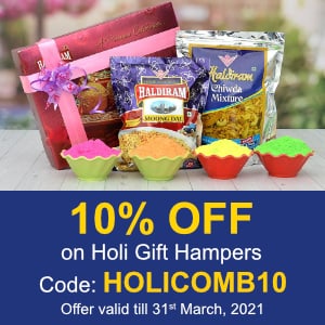 Deals | 10% off On Holi Gift Hampers