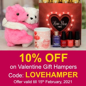 Deals | 10% Off on Valentine Gift Hampers