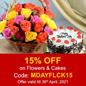 Deals | Flat 15% off Flowers & Cakes on Mothers Day